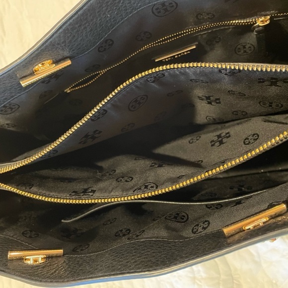 Tory Burch Black Leather Tote Bag - Picture 4 of 5